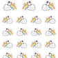 Riding A Rainbow Cloud Planner Stickers - Pumpkin The Cat - [1261]