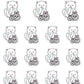 Dust Bunny Allergies Planner Stickers - Snowball The Cat - [1263]
