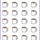 Coffee Mug Stickers - Cat Shaped Icons - [126]