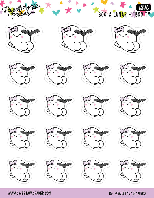 Booty Butt Planner Stickers - Boo and Lunar [1270]