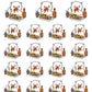 Eating Chicken Wings Planner Stickers - Snowball The Cat [1281]