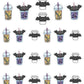Bat Iced Coffee Planner Stickers - Monty The Bat [1296]