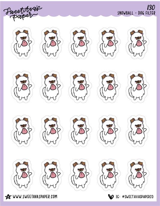 Dog Filter Stickers - Snowball The Cat - [130]