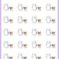 ICON SIZE - Walking Chip Stickers - Snowball The Cat - [133]