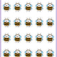 Bumble Bee Stickers - Snowball The Cat - [138]