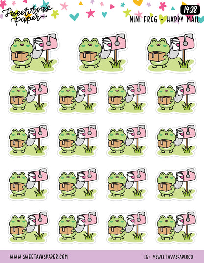 Happy Mail Planner Stickers - Mailbox Planner Stickers - Character Planner Stickers - Nini Frog - [1428]
