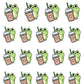 Iced Coffee Planner Stickers - Nini Frog - [1434]