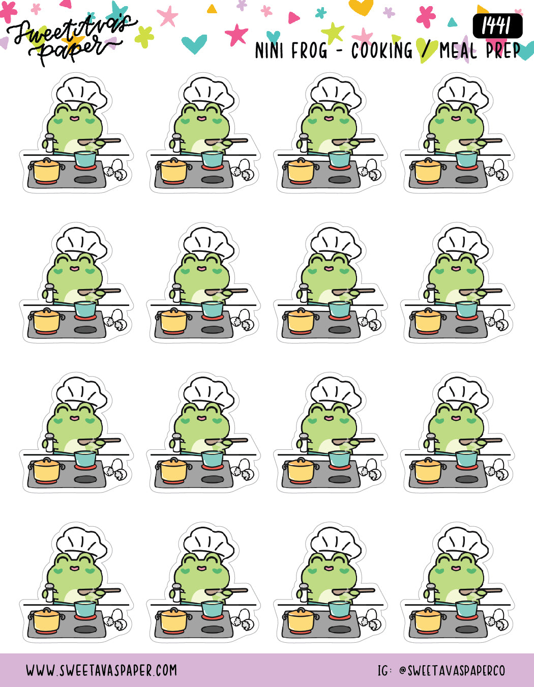 Cooking Planner Stickers - Nini Frog - [1441]