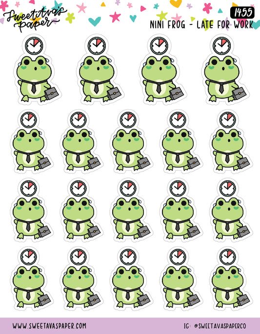 Late For Work Planner Stickers - Character Planner Stickers - Nini Frog - [1455]