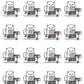 Plan With Me Planner Stickers - Snowball The Cat - [1457]
