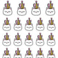 Cat Pencil Cup Planner Stickers - Cat Shaped Icons - [1458]