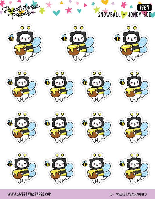 Honey Bee - Summer Planner Stickers - Snowball The Cat [1469]