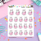 Valentine's Coffee Planner Stickers - Snowball the Cat [1480]