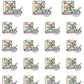 Cereal And Milk Planner Stickers - Cat Shaped Icons [1491]