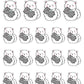 Formula Bottle Feeding Planner Stickers - Snowball The Cat [1499]