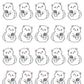 Breast Pump Planner Stickers - Snowball The Cat [1500]