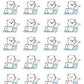 Diaper Change Planner Stickers - Snowball The Cat [1501]