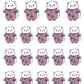 Doughnut Pajamas Planner Stickers - Snowball The Cat [1516]