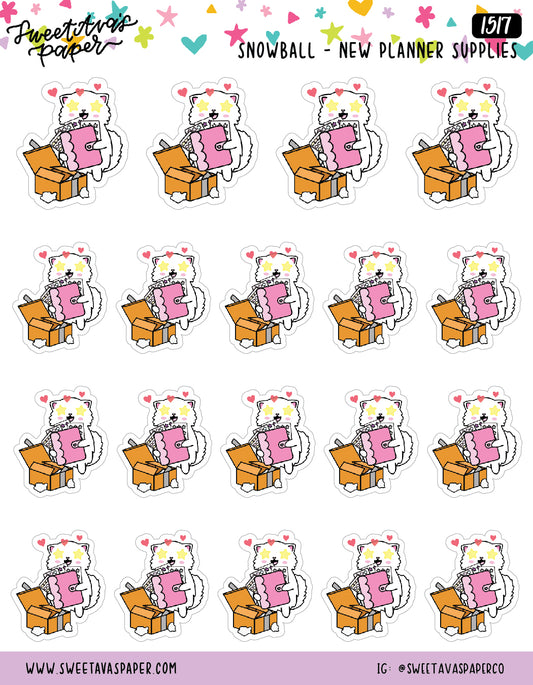 Planner Haul Planner Stickers - Snowball The Cat - [1517]