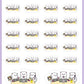 ICON SIZE - Planner Meet Up Stickers - Snowball The Cat - [155]