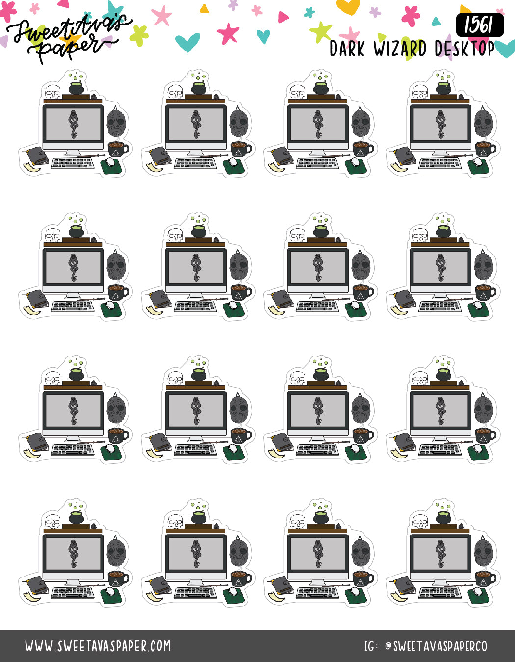 Dark Arts Desktop Planner Stickers [1561] – Sweet Ava’s Paper