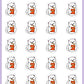 ICON SIZE - Cheese Puffs Stickers - Snowball The Cat - [165]