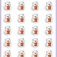 ICON SIZE - Cheese Puffs Stickers - Snowball The Cat - [165]