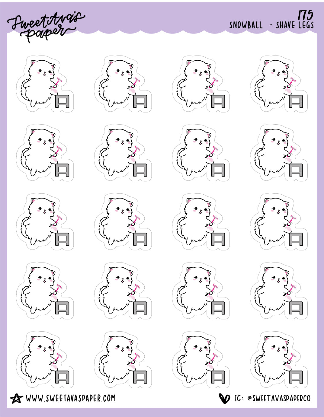 Shave Stickers - Snowball The Cat - [175]