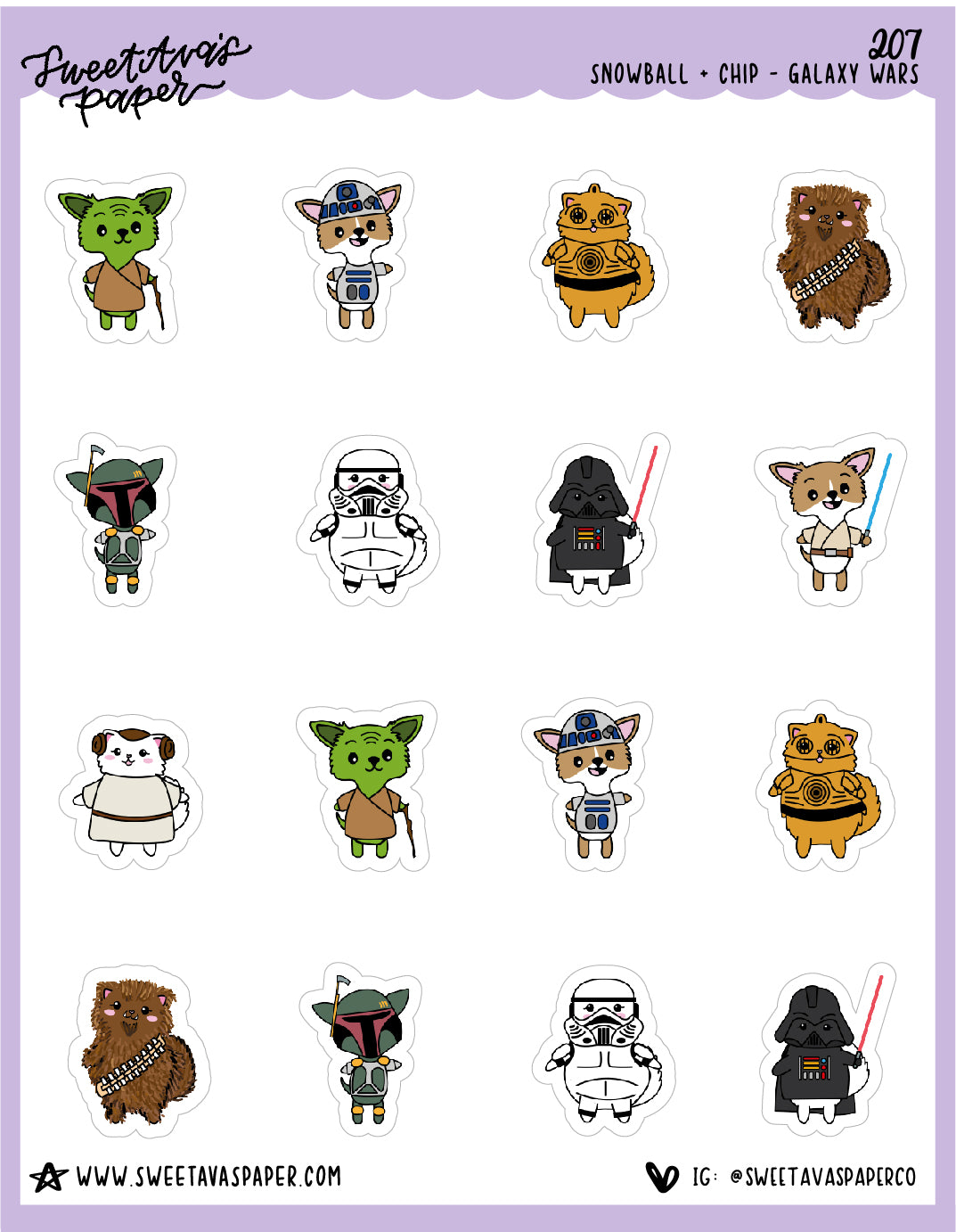 Pew Pew Wars Stickers - Snowball The Cat - [207]