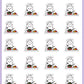 Cooking Meal Prep Stickers - Snowball The Cat - [225]