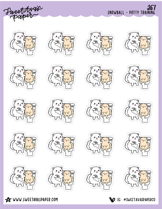 Potty Training Stickers - Snowball The Cat - [267]