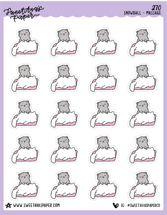 Massage Stickers - Snowball The Cat - [270]