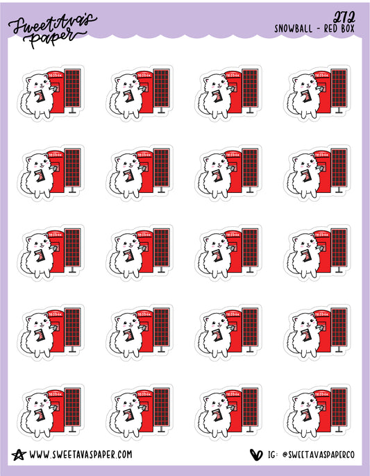 Movie Rental Stickers - Snowball The Cat - [272]