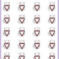 Candy Cane Heart Stickers - Snowball The Cat - [273]