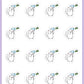 ICON SIZE - Chasing Money Planner Stickers - Snowball The Cat - [306]