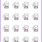 Doodle On Tablet Planner Stickers - Snowball The Cat - [326]