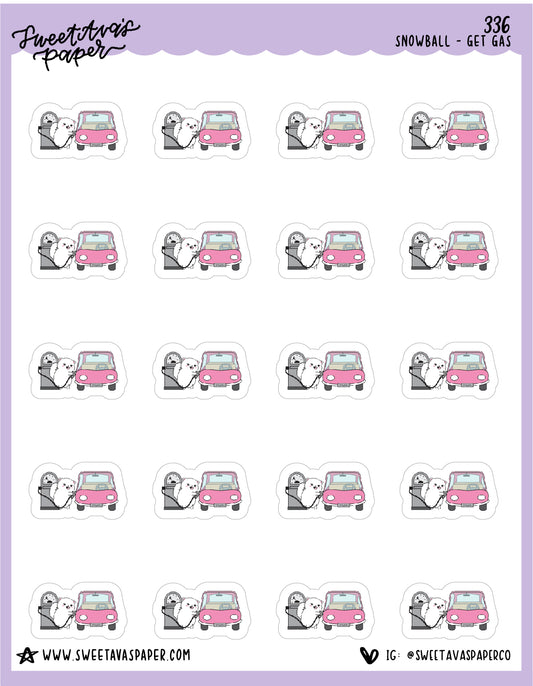 ICON SIZE - Gas Planner Stickers - Snowball The Cat - [336]