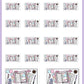 ICON SIZE - Hobonichi Flat Lay Planner Stickers - [347]