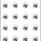 ICON SIZE - Pumpkin Spice Latte Planner Stickers - Snowball The Cat - [356]