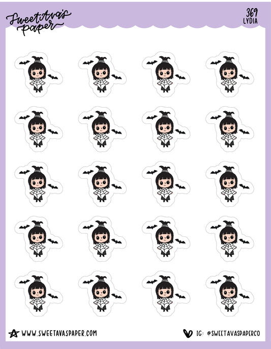ICON SIZE - Goth Girl Planner Stickers - [369]