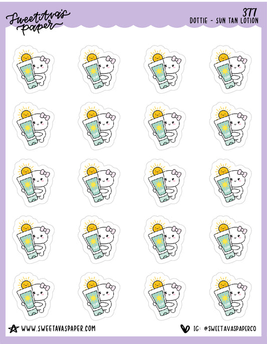 ICON SIZE - Sunscreen Planner Stickers - Dottie The Sugar Bug [377]