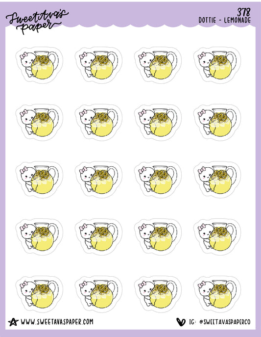 ICON SIZE - Lemonade Planner Stickers - Dottie The Sugar Bug [378]