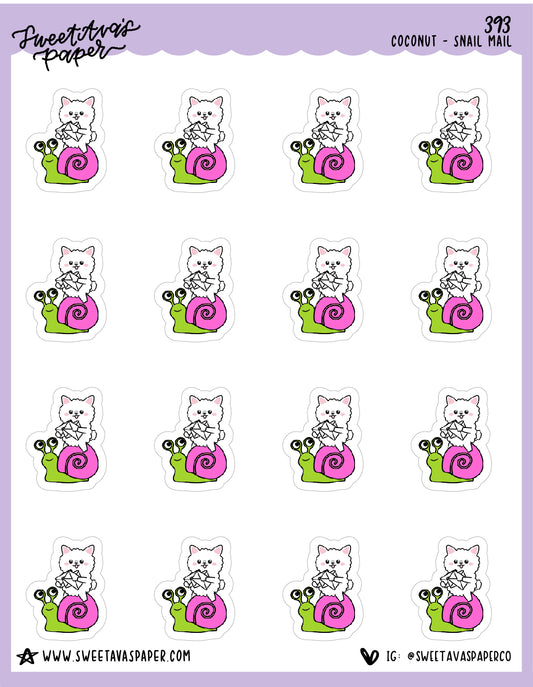 ICON SIZE - Snail Mail Planner Stickers - Coconut the Puppy [393]