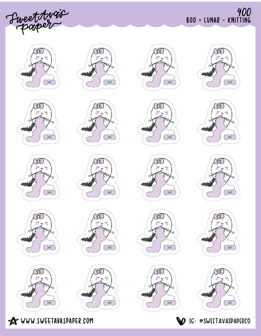 ICON SIZE - Knitting Planner Stickers - Boo and Lunar [400]