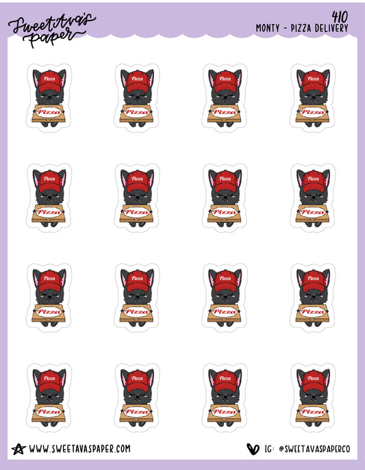 Pizza Delivery Planner Stickers - Monty The Bat - [410]