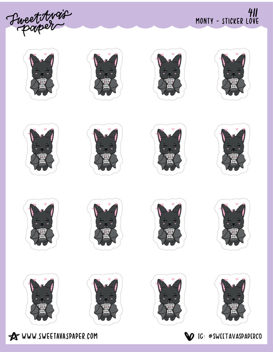 ICON SIZE - Sticker Sheets Planner Stickers - Monty The Bat - [411]