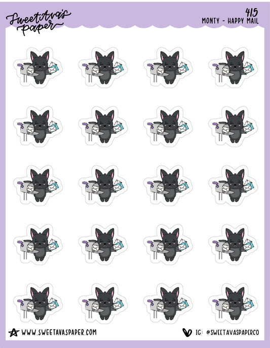 ICON SIZE - Mailbox Planner Stickers - Monty The Bat - [415]