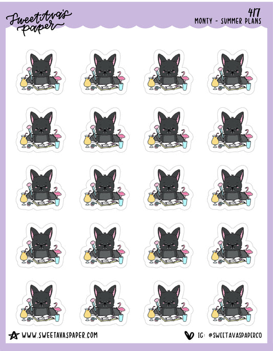 ICON SIZE - Summer Plans Planner Stickers - Monty The Bat - [417]