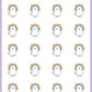 ICON SIZE - Rainbow Hands Planner Stickers - Coconut the Puppy [418]