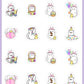 ICON SIZE - Easter Mix Planner Stickers - Snowball The Cat - [425]